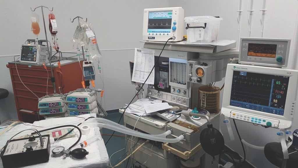 Equipment used by the Veterinary Anaesthesia service at Davies Veterinary Specialists